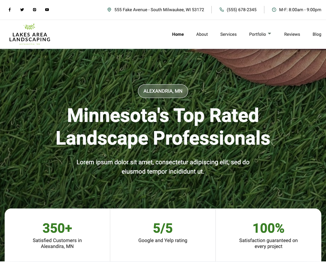 Lakes Area Landscaping homepage